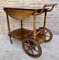 Mid-Century French Wooden Bar Cart Trolley, 1950s 1