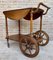 Mid-Century French Wooden Bar Cart Trolley, 1950s 16