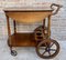 Mid-Century French Wooden Bar Cart Trolley, 1950s 19