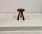 Brutalist Wooden Tripod Stool 4