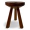 Brutalist Wooden Tripod Stool, Image 10