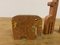 Red Travertine Elephant Bookends and a Giraffe, 1970s, Set of 3 6