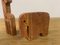 Red Travertine Elephant Bookends and a Giraffe, 1970s, Set of 3 2