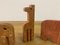 Sujetalibros de travertino rojo y jirafa, años 70. Juego de 3, Imagen 8