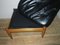 Black Leather Three-Seater Sofa with Ottoman by Eric Merthen, 1960s, Set of 2, Image 8