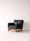 Vintage Black Leather Armchair, 1960s 1