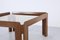 Mid-Century Italian Coffee Table in Walnut and Smoked Glass by Tobia & Afra Scarpa 2