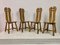 Chaises de Salle à Manger Brutalistes par De Puydt, 1960s, Set de 4 1
