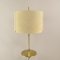 Vintage Italian Table Lamp with Suede Lampshade, 1970s 1