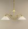 Viennese Art Nouveau Pendant Lamp with Opal Shades, 1920s 3