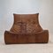 The Rock Sofa in Brown Leather by Gerard Van Den Berg, 1970s 4