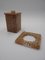Acrylic Glass and Rattan Smoking Set by Luisi, 1990s, Set of 2 1