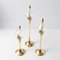 Vintage Oil Lamps with Brass Candlesticks by Freddie Andersen, 1970s, Set of 3, Image 3