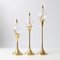 Vintage Oil Lamps with Brass Candlesticks by Freddie Andersen, 1970s, Set of 3, Image 1