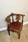 Victorian Carved Walnut Corner Chair, Italy, 1860s 7