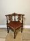 Victorian Carved Walnut Corner Chair, Italy, 1860s 1