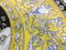 Piatto grande in ceramica gialla e blu di C.Lombardo, XX secolo, anni '60, Immagine 11