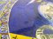 Piatto grande in ceramica gialla e blu di C.Lombardo, XX secolo, anni '60, Immagine 17