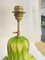 Lampe de Bureau en Céramique Craquelée Emaillée en Vert Rose et Blanc, France, 1970s 12