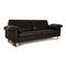 Conseta Leather Three Seater Sofa in Black from Cor 7