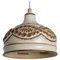 Lampada a sospensione in ceramica marrone beige, Danimarca, 1970, Immagine 1