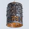 Lámpara colgante Danush Cylinder de cerámica marrón, 1970, Imagen 4