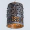 Lámpara colgante Danush Cylinder de cerámica marrón, 1970, Imagen 2