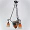 Art Deco Pate De Verre Ceiling Lamp attributed to Schneider, 1930s 7