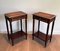 Mahogany and Brass Nightstands with Leather Trays in the Style of Maison Jansen, 1940s, Set of 2 12