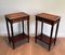 Mahogany and Brass Nightstands with Leather Trays in the Style of Maison Jansen, 1940s, Set of 2, Image 12