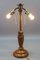 Art Deco 2-Light Owl Sculpture Table or Desk Lamp, Germany, 1920s 5