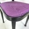 Austrian Modern Chairs 414 in Black Wood & Purple Fabric attributed to Kammerer Thonet, 1990s, Set of 3 11