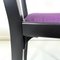 Austrian Modern Chairs 414 in Black Wood & Purple Fabric attributed to Kammerer Thonet, 1990s, Set of 3 12
