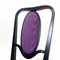 Austrian Modern Chairs 414 in Black Wood & Purple Fabric attributed to Kammerer Thonet, 1990s, Set of 3 9