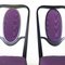 Austrian Modern Chairs 414 in Black Wood & Purple Fabric attributed to Kammerer Thonet, 1990s, Set of 3, Image 7