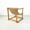 Mid-Century Modern Italian Wood Armchair with Beige Fabric by Pino Pedano, 1970s 4