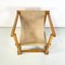Mid-Century Modern Italian Wood Armchair with Beige Fabric by Pino Pedano, 1970s 6