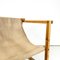 Moderner italienischer Mid-Century Holz Armlehnstuhl mit Beige Stoffbezug von Pino Pedano, 1970er 7