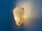 Mid-Century White Acrylic Glass and Yellow Metal Sconce, 1950s 6