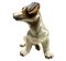 Italienische glasierte handbemalte Hundeskulptur aus Keramik, 1950er 3