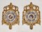 Placche in porcellana con cornice dorata di Paris Sevres, Francia, set di 2, Immagine 1