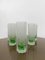 Space Age Collins Tumbler Glasses with Ice Bucket in Green Cut Crystal, Italy, 1970s, Set of 7, Image 8