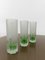 Space Age Collins Tumbler Glasses with Ice Bucket in Green Cut Crystal, Italy, 1970s, Set of 7 11