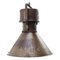 Vintage Industrial Rust Brown Metal Pendant Lamps 1