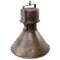Lámparas colgantes industriales vintage de metal en marrón óxido, Imagen 3