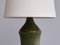 Green Ceramic Table Lamp by Henry Brandi for Brandi Vejbystrand, Sweden, 1960s 10