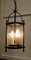 Französische Laternenlampe aus Messing & Glas, 1920er 3