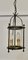 French Brass and Glass Lantern Hall Light, 1920s 1