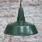 Vintage Industrial American Green Enamel Pendant Lights 4