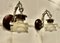 French Arts and Crafts Wall Lights with Flower Shades, 1890s, Set of 2 2